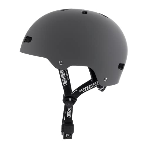 O'NEAL | Casco de Bicicleta de montaña | Enduro All-Mountain | Ventilación y refrigeración, Sistema de Ajuste de Talla, tecnología Zone Flex | Casco Dirt Lid ZF Bones | Adulto | Gris | Talla L/XL