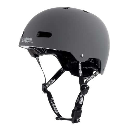 O'NEAL | Casco de Bicicleta de montaña | Enduro All-Mountain | Ventilación y refrigeración, Sistema de Ajuste de Talla, tecnología Zone Flex | Casco Dirt Lid ZF Bones | Adulto | Gris | Talla L/XL