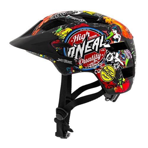 O'NEAL | Casco de Ciclismo de montaña | Niños | Enduro All-Mountain | Forro extraíble, Cierre magnético Fidlock, Tejido de Malla | Casco Juvenil Rooky Crank | Multi | Talla XXS