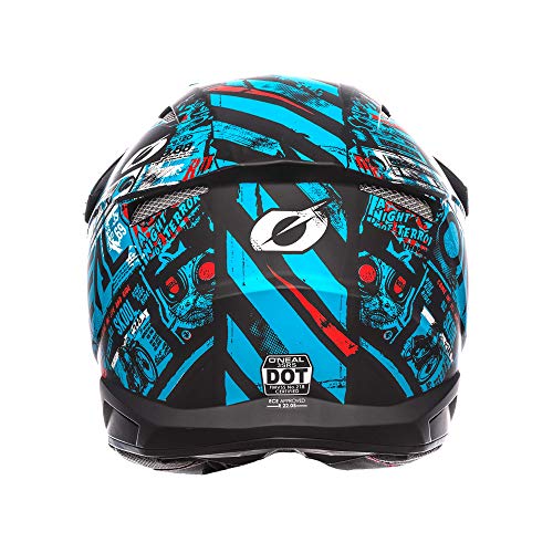 O'NEAL | Casco de Motocross | MX Enduro | ABS Shell, Estándar de Seguridad ECE 22.05, Ventilación para una óptima ventilación y refrigeración | 3SRS Helmet Ride | Adultos | Negro Azul | Talla L