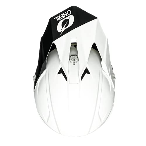 O'NEAL | Casco de Motocross | MX Enduro Motocicleta | Carcasa ABS, Estándar de Seguridad ECE 2205, Ventilación para una óptima refrigeración | Casco 1SRS Solid | Adultos | Blanco | Talla M