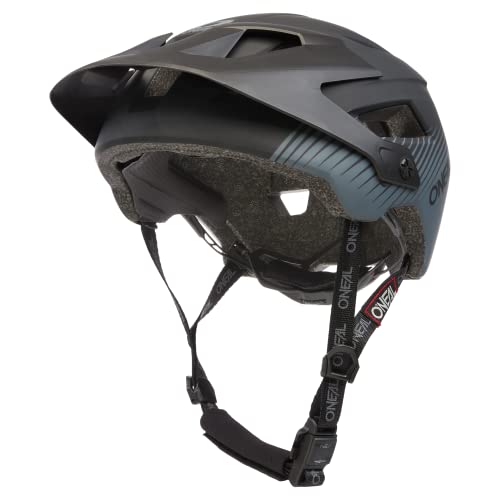 O'NEAL | Casco Enduro All-Mountain Bike | Ventilación, Almohadillas Lavables, Norma de Seguridad EN1078 | Casco Defender Grill V.22 | Adulto | Negro Gris | Talla XS-M