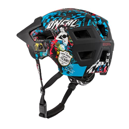 O'NEAL | Casco para Bicicleta de montaña | All-Mountain | Aperturas de ventilación para refrigeración, Norma de Seguridad EN1078 | Casco Defender Wild | Adultos | Multi | Talla L/XL