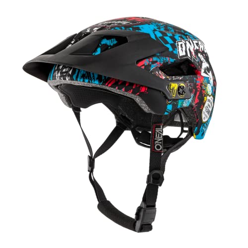 O'NEAL | Casco para Bicicleta de montaña | All-Mountain | Aperturas de ventilación para refrigeración, Norma de Seguridad EN1078 | Casco Defender Wild | Adultos | Multi | Talla L/XL