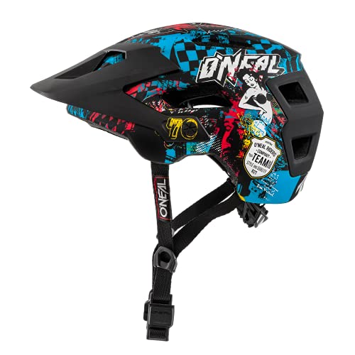 O'NEAL | Casco para Bicicleta de montaña | Enduro All-Mountain | Rejillas de ventilación, Almohadillas Lavables, Norma de Seguridad EN1078 | Casco Defender Wild | Adultos | Multi | Talla XS/M