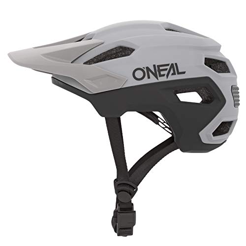 O'Neal, Casco para Bicicleta de montaña, Enduro All - Mountain, Sistema de Ajuste de la Talla, Norma de Seguridad EN1078, Casco Trailfinder Split, Adultos, Black/Gray, L/XL/XXL (0013-404)