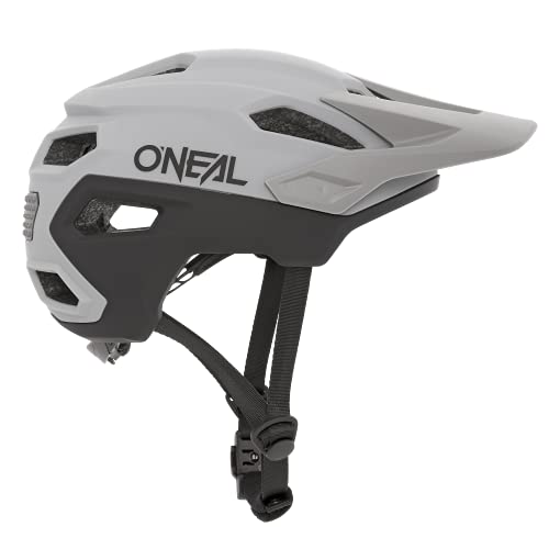 O'Neal, Casco para Bicicleta de montaña, Enduro All - Mountain, Sistema de Ajuste de la Talla, Norma de Seguridad EN1078, Casco Trailfinder Split, Adultos, Black/Gray, L/XL/XXL (0013-404)