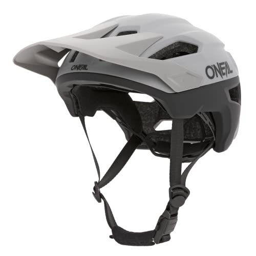 O'Neal, Casco para Bicicleta de montaña, Enduro All - Mountain, Sistema de Ajuste de la Talla, Norma de Seguridad EN1078, Casco Trailfinder Split, Adultos, Black/Gray, L/XL/XXL (0013-404)