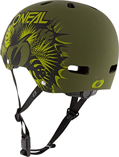 O'NEAL | Casco para Bicicleta de montaña | Enduro All-Mountain | Ventilación y ventilación, Sistema de Ajuste de Talla, tecnología Zone Flex | Casco Dirt Lid ZF Plant | Adultos | Verde | Talla M L