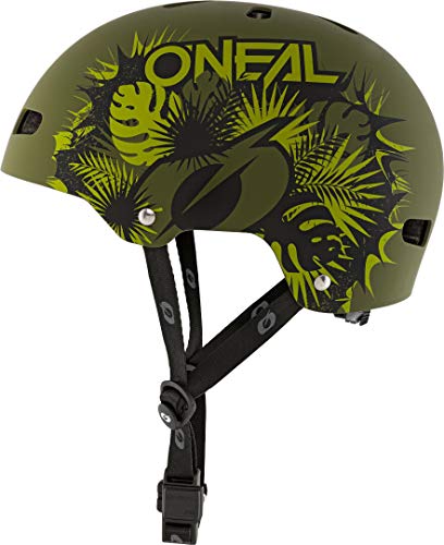 O'NEAL | Casco para Bicicleta de montaña | Enduro All-Mountain | Ventilación y ventilación, Sistema de Ajuste de Talla, tecnología Zone Flex | Casco Dirt Lid ZF Plant | Adultos | Verde | Talla M L