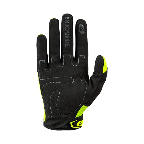 O'NEAL | Guante de Ciclismo Guante de Motocross | MX MTB DH FR Downhill Freeride | Materiales duraderos y Flexibles, Palma ventilada, | Element Glove | Men | Negro Neon Yellow | Talla L