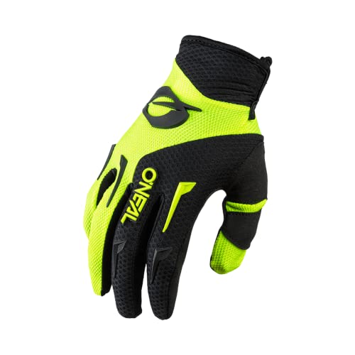 O'NEAL | Guante de Ciclismo Guante de Motocross | MX MTB DH FR Downhill Freeride | Materiales duraderos y Flexibles, Palma ventilada, | Element Glove | Men | Negro Neon Yellow | Talla L