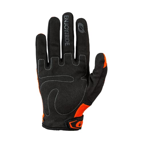 O'NEAL | Guante de Ciclismo Guante de Motocross | MX MTB DH FR Downhill Freeride | Materiales duraderos y Flexibles, Palma ventilada | Element Glove | Hombres | Negro Naranja Neón | Talla XXL