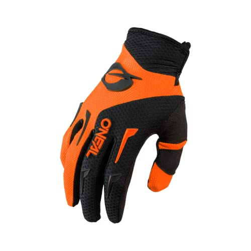 O'NEAL | Guante de Ciclismo Guante de Motocross | MX MTB DH FR Downhill Freeride | Materiales duraderos y Flexibles, Palma ventilada | Element Glove | Hombres | Negro Naranja Neón | Talla XXL