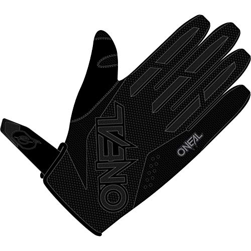 O'NEAL | Guantes de Ciclismo y Motocross | Niños | MX MTB Mountain Bike | Velcro Ajustable, Ajuste precurvado para máximo Confort | Guante Element Youth | Negro | Talla L