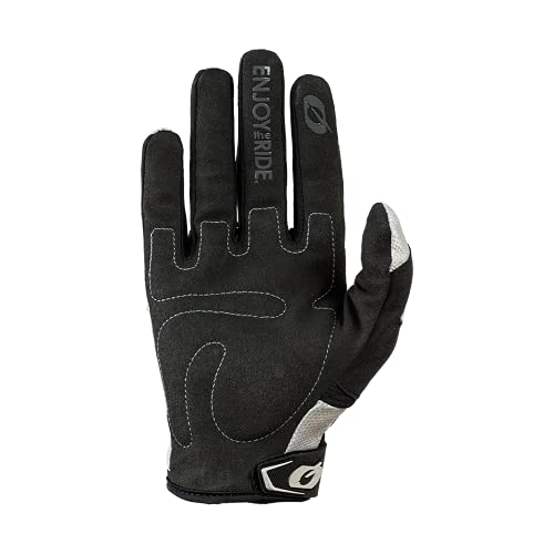 O'NEAL | Guantes de Motocross MX MTB DH FR Downhill Freeride | Materiales duraderos y Flexibles, Palma ventilada | Guantes de Elementos | Hombres | Negro Gris | Talla S