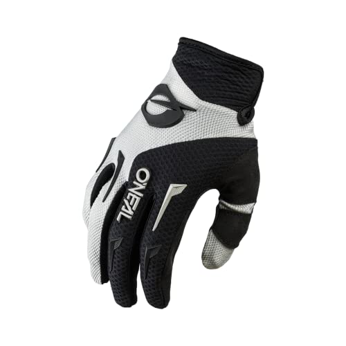 O'NEAL | Guantes de Motocross MX MTB DH FR Downhill Freeride | Materiales duraderos y Flexibles, Palma ventilada | Guantes de Elementos | Hombres | Negro Gris | Talla S