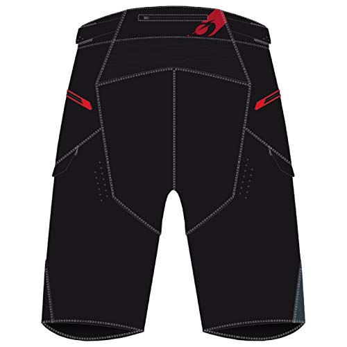 O'Neal | Short Mountain Bike Shorts | MTB Freeride | Longitud sobre la Rodilla, Gran Libertad de Movimiento, Material de Rendimiento de Secado rápido | Tobanga Shorts | Adulto | Gris Rojo | Talla 34