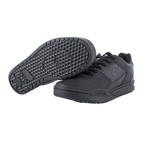 O'NEAL | Zapatilla de Bicicleta de montaña | MTB Downhill Freeride | Compatible con la Placa del Pedal SPD, Superior: PU Durable y Ligero | Zapatilla SPD con Clavos | Adultos | Negro | Talla 36