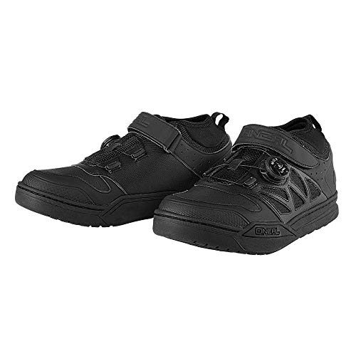 O'NEAL | Zapatilla de Bicicleta | MTB Downhill Freeride | Suela Compatible con la Placa del Pedal SPD, Sistema de Encaje rápido | Zapatilla SPD de sesión Unisex | Adultos | Negro | Talla 36