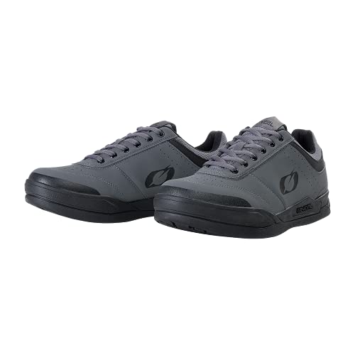 O'NEAL | Zapatillas de Bicicleta de Montaña | MTB Downhill Freeride | Veganas | Equilibrio definitivo Entre Agarre y posición del pie, Transpirables | Zapato Plano | Adulto | Gris Negro | Talla 45