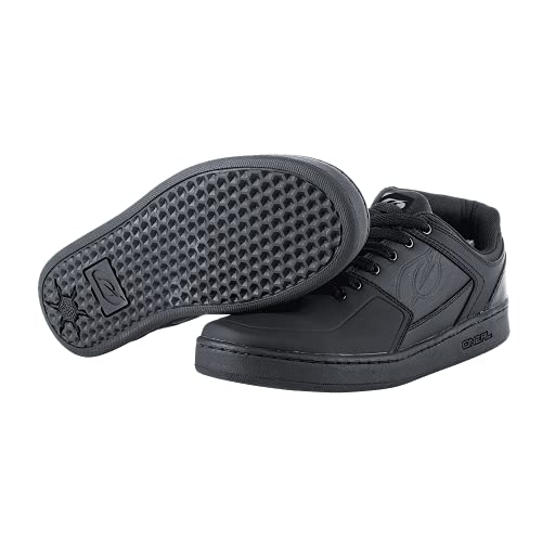 O'NEAL | Zapatillas de Bicicleta | MTB DH FR | Equilibrio Entre el Agarre y el reposicionamiento del pie, protección de la articulación Interna | Zapatilla Pinned Pro | Adultos | Negro | Talla 44