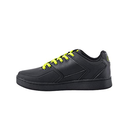 O'NEAL | Zapatillas de Bicicleta | MTB Downhill Freeride | Equilibrio Entre Agarre y posición del pie, Suela de Panal | Zapato de Pedal Plano con Clavos | Adultos | Negro Neón Amarillo | Talla 47