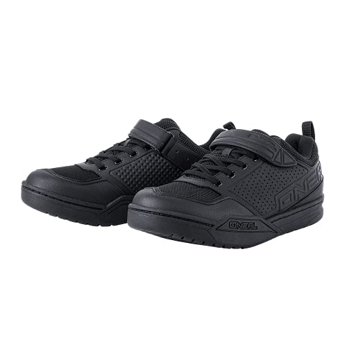 O'NEAL | Zapatillas de Bicicleta | MTB Downhill Freeride | Suela Compatible con la Placa de Pedal SPD, PU Durable y Ligera, respiraderos | Zapatilla SPD Flow | Adultos | Negro | Talla 42