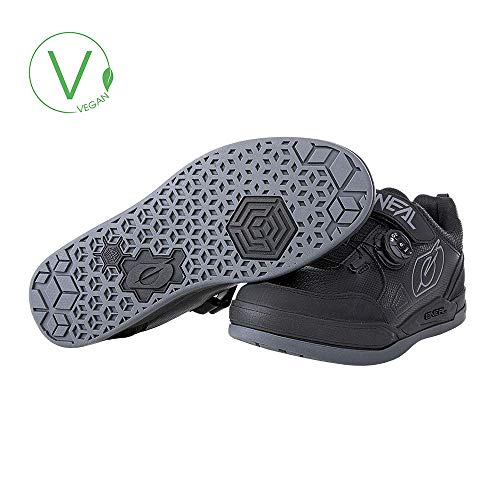 O'NEAL | Zapatillas de Ciclismo | Mountainbike MTB DH FR | Suela de súper Agarre, Sistema de fijación Ajustable con trinquete, reposicionamiento del pie | Sender Pro Shoe | Adultos | Negro | Talla 42