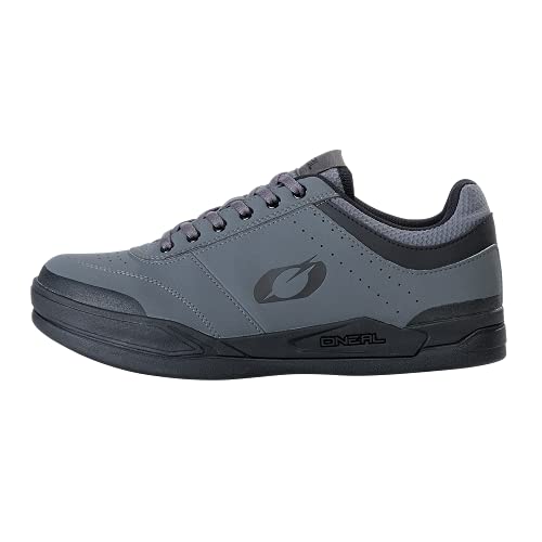 O'NEAL | Zapatos de Bicicleta | Mountain Bike MTB DH FR Downhill Freeride | Equilibrio de Agarre y posición de los pies, Transpirable | Zapatos de Bomba | Adultos | Gris Negro | Talla 43