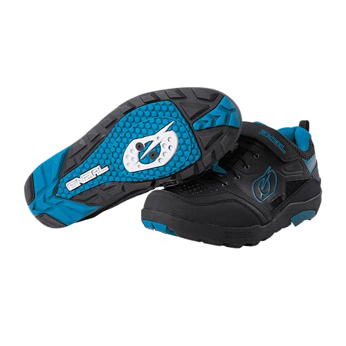 O'NEAL | Zapatos de ciclismo | Mountainbike MTB DH FR Downhill Freeride | excelente agarre, suela SPD, sistema de enganche rápido, transpirable | Zapatos Traverse SPD | Adultos | Negro Azul | Talla 44