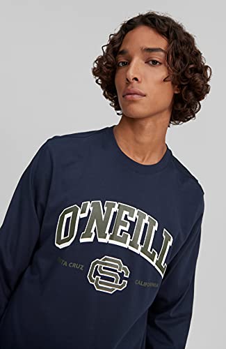O'Neill Surf State Longsleeve T-Shirt Langarmshirt Mit Collegeprint Camiseta, 5056 Ink Blue, M, para Hombre