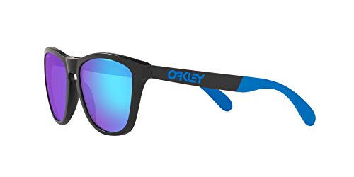 OO9428 Frogskins Mix Sunglasses, Matte Black/Prizm Sapphire Polarized, 55mm