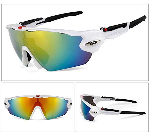 OPEL-R Gafas de Ciclismo de Deportes al Aire Libre, Gafas MTB Polarizadas a Prueba de Viento para Bicicletas PC Casual Beach Oakley Jawbreaker Sunglasses Contiene 5 Tipos de Lentes,3SUBSECTION