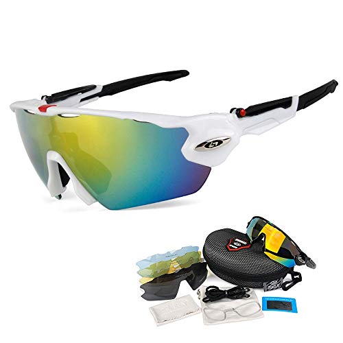 OPEL-R Gafas de Ciclismo de Deportes al Aire Libre, Gafas MTB Polarizadas a Prueba de Viento para Bicicletas PC Casual Beach Oakley Jawbreaker Sunglasses Contiene 5 Tipos de Lentes,3SUBSECTION