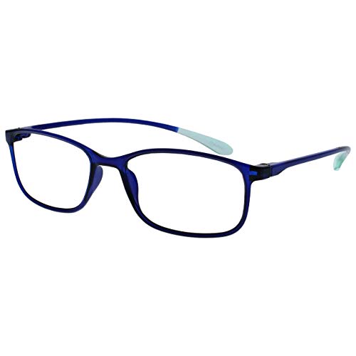 Opulize Ice Pack 3 Súper Ligero Gafas De Lectura Azul Gris Rojo Mujeres Hombres RRR61-37Z +1,00