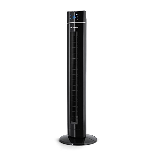 Orbegozo TWM 1009 - Ventilador de torre con Mando a distancia, Iónico, 60 W, 3 velocidades, bandeja para esencias, panel frontal LED, Negro