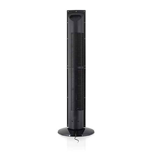 Orbegozo TWM 1009 - Ventilador de torre con Mando a distancia, Iónico, 60 W, 3 velocidades, bandeja para esencias, panel frontal LED, Negro