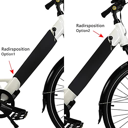 Orgrul Funda universal para bicicleta eléctrica estándar, apta para tubos de 30 cm a 40 cm, unisex, para adultos, protección de la batería en el tubo inferior térmico, color negro, talla única