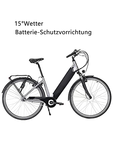 Orgrul Funda universal para bicicleta eléctrica estándar, apta para tubos de 30 cm a 40 cm, unisex, para adultos, protección de la batería en el tubo inferior térmico, color negro, talla única