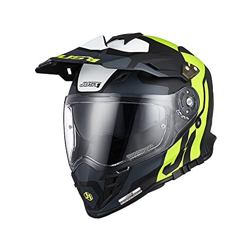 Origine Casco de Motocross Todo Terreno Casco Integral ECE 22-05 Aprobado para Protectores de Casco Para Downhill MTB Quad Enduro ATV (Tour Fluo Yellow Black,S)