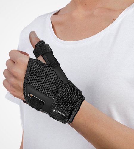 OrthoCare S - Estabilizador de pulgar. TALLA UNICA. Válido ambas manos. Protege la articulación metacarpofalángica y el pulgar a diario. Ayuda a curar lesiones de pulgar y/o artritis.