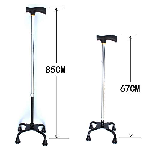 Oshamsviatm Bastones de Trekking Muletas Mayores retráctiles Big Big Four-Leged Stick Stick Four-Corner Backsk Bastones