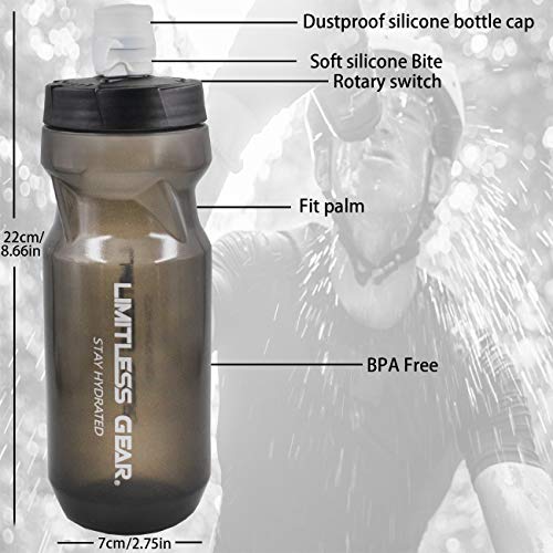 OSIGEI PortabidóN De Bicicleta con Botella De Bicicleta De 21 Oz, Soporte para Bebidas Ligero Bicicleta con Tornillos - Botella De Agua para Bicicletas Sin Bpa para Bicicletas, Bicicletas