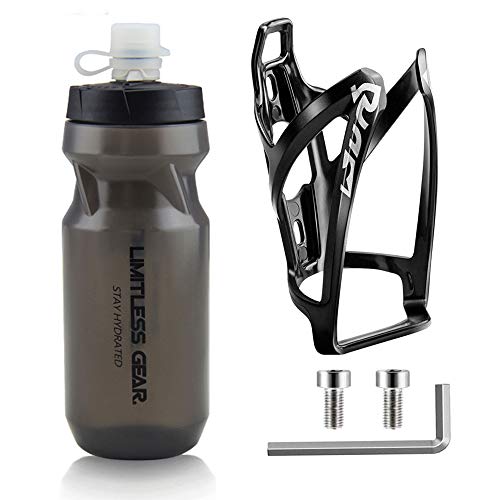 OSIGEI PortabidóN De Bicicleta con Botella De Bicicleta De 21 Oz, Soporte para Bebidas Ligero Bicicleta con Tornillos - Botella De Agua para Bicicletas Sin Bpa para Bicicletas, Bicicletas