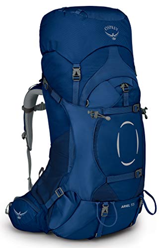 Osprey Ariel 55 Mochila de Mujer para excursiones, Azul (Ceramic Blue), Talla WM/L