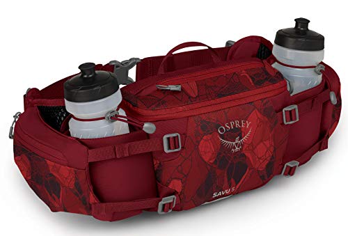 Osprey Savu 5 Mochila multideporte Unisex, Rojo (Claret Red), Talla O/S
