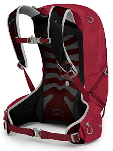 Osprey Talon 22 Mochila de senderismo para Hombre, Rojo (Cosmic Red), Talla S/M