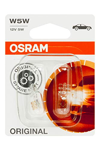 Osram 2825-02B Lámpara W2,1x9,5d 12V 5W W5W, blanco, Double Blister