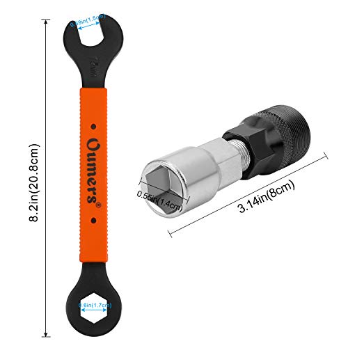 Oumers Extractor de Bielas Herramienta, Extractor de Ejes de Pedalier para el Mantenimiento de Bicicletas